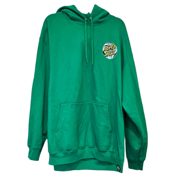 NWOT Mens broken promises x Santa cruz hoodie size XXL color kelly green - Picture 1 of 4